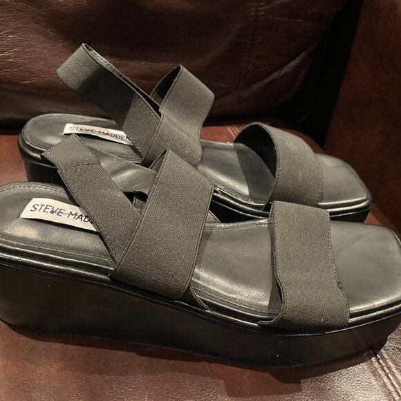 Steve Madden Bexlee Strappy Wedge Sandal womens 10 - Picture 4 of 6